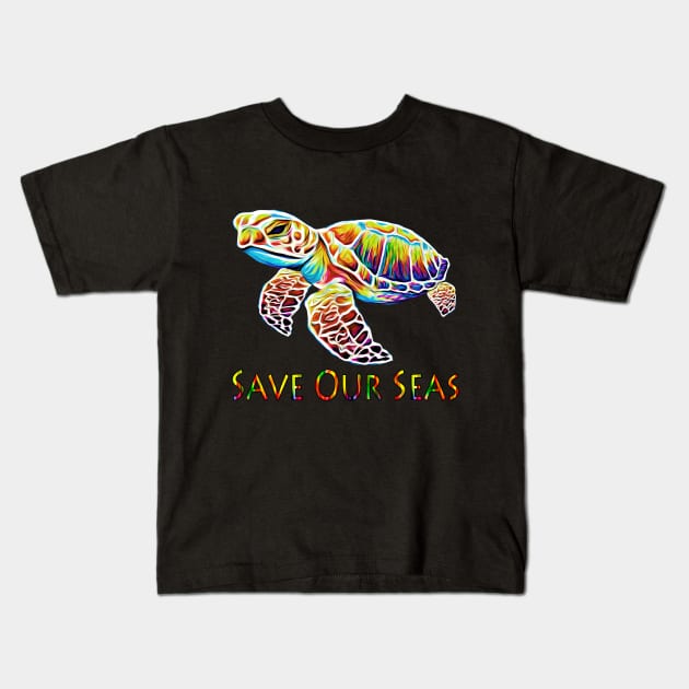 Save Our Seas Kids T-Shirt by RockettGraph1cs